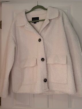 NWOT Sanctuary Crop Teddy Jacket with Patch Pockets XL